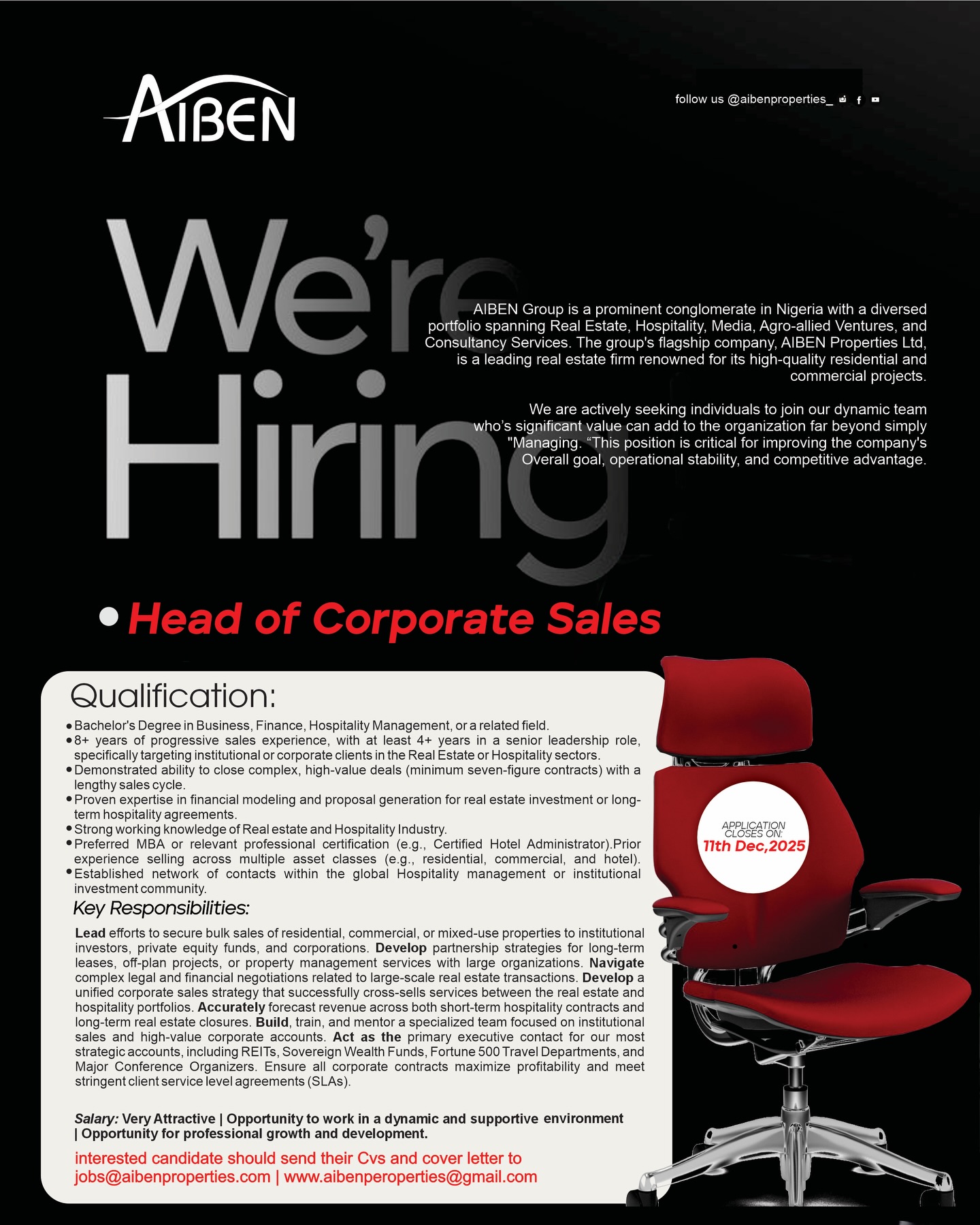 Head of Corporate Sales