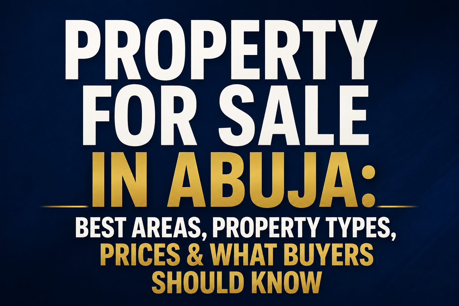 property for sale in Abuja