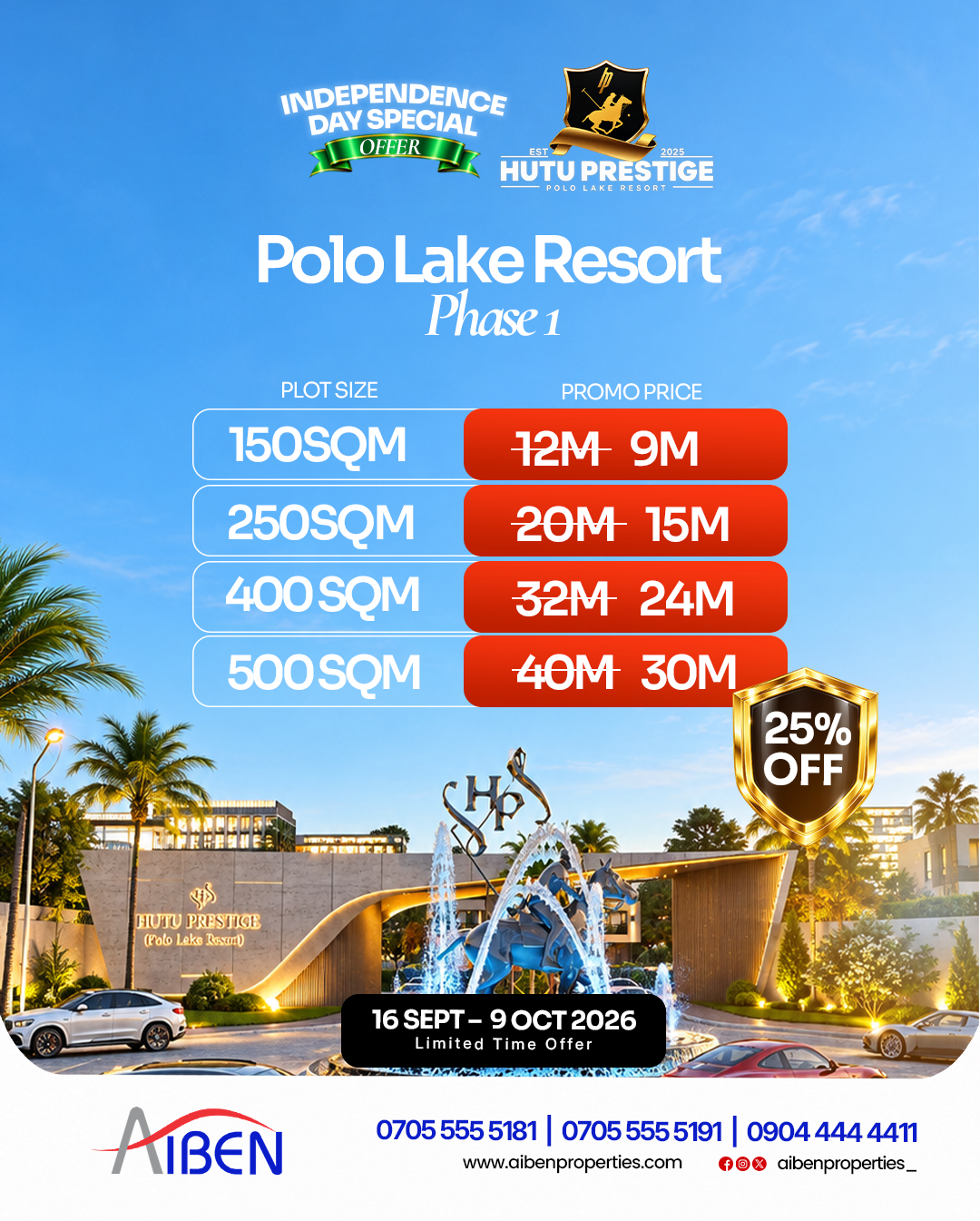 AIBEN Properties Independence Day Special Offer