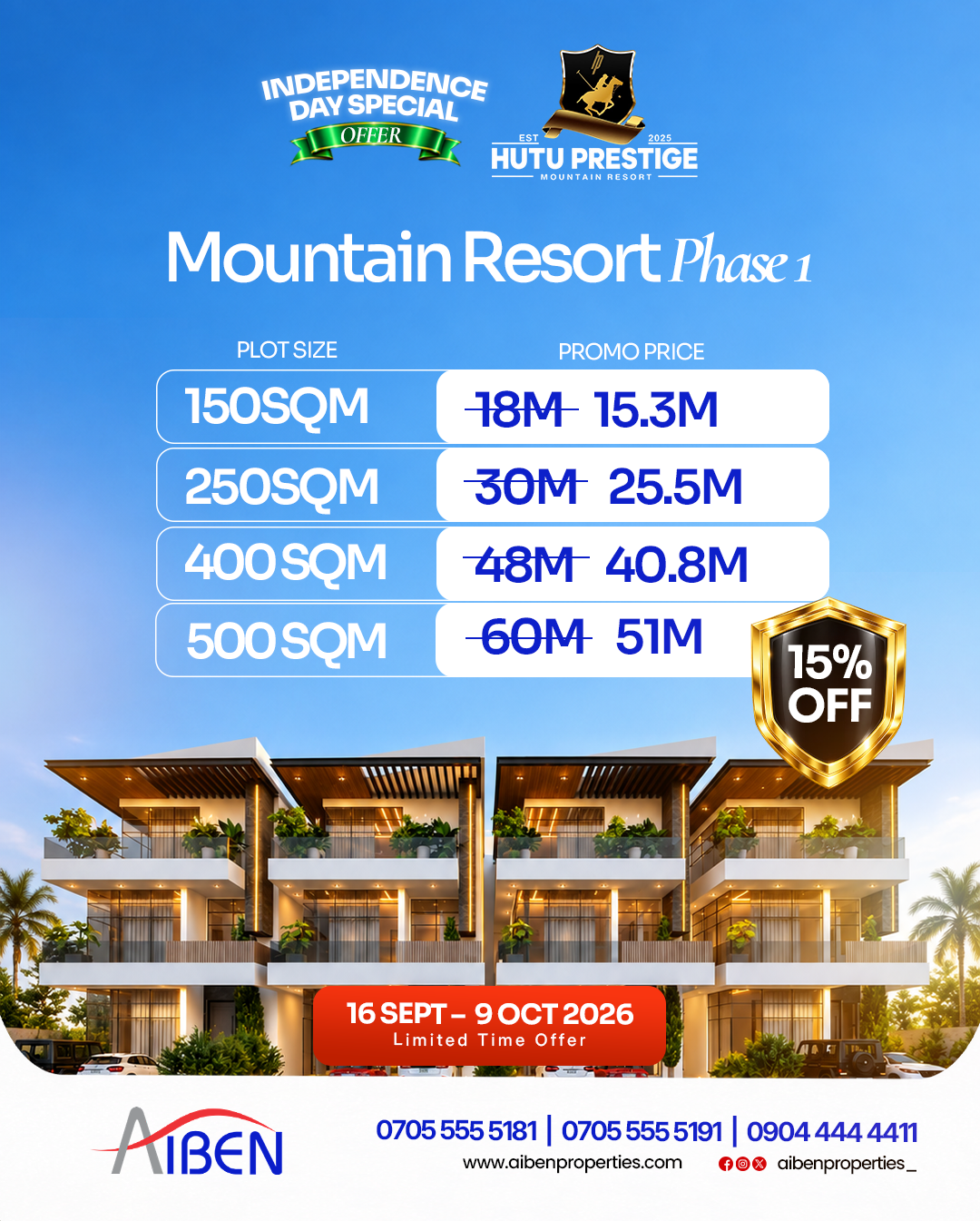 AIBEN Properties Independence Day Special Offer