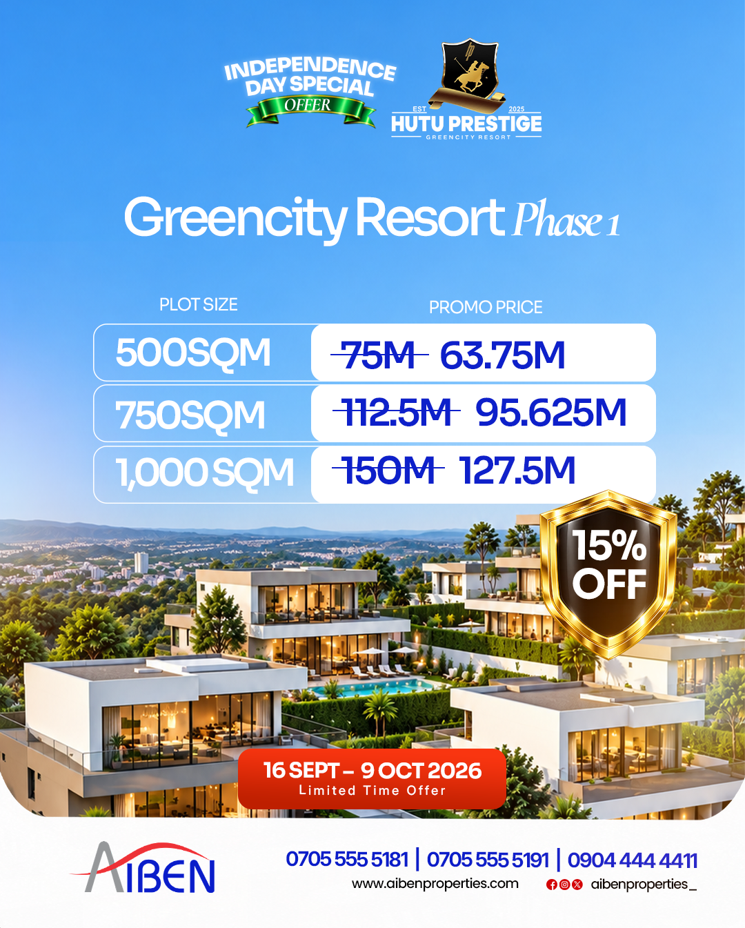 AIBEN Properties Independence Day Special Offer