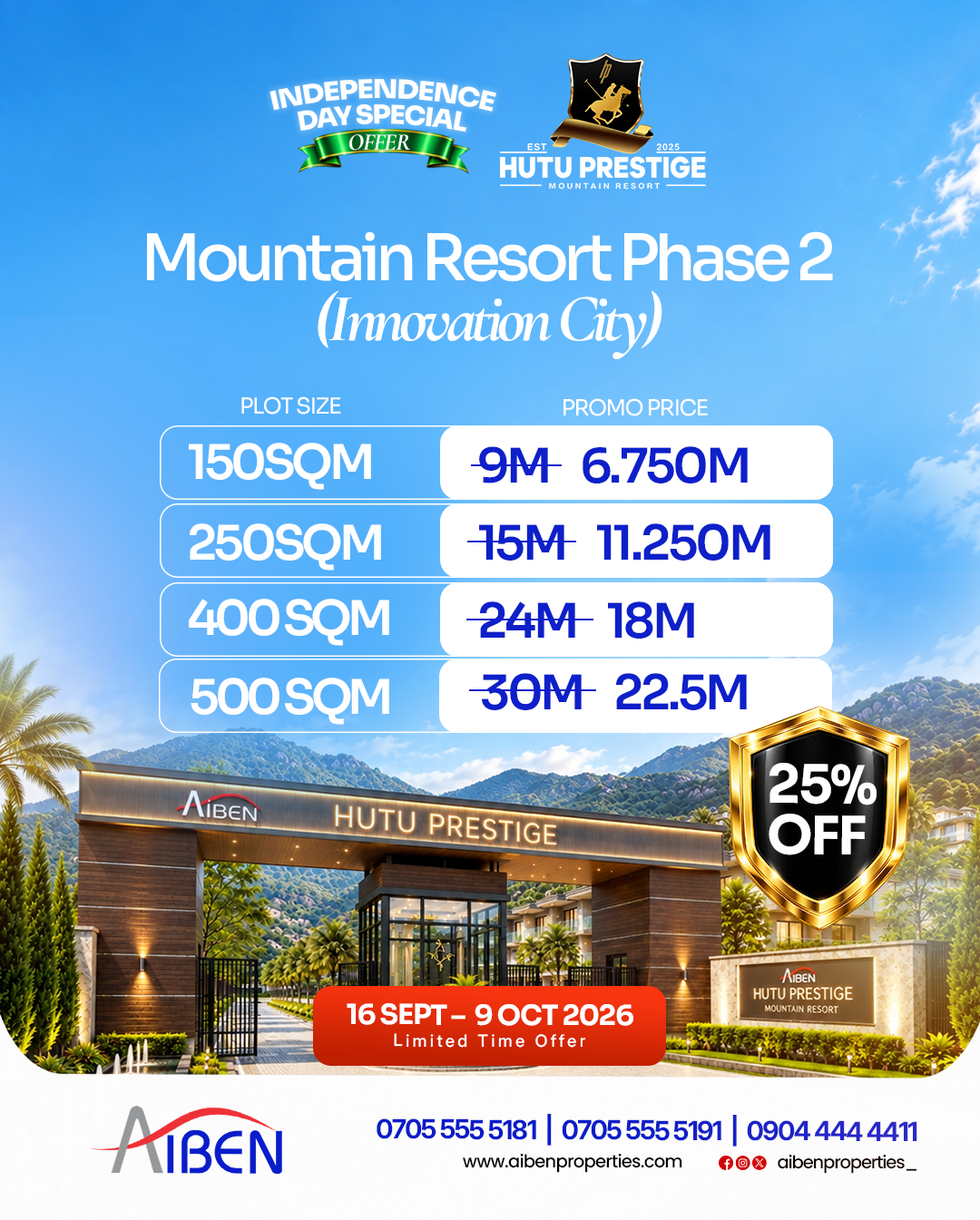 AIBEN Properties Independence Day Special Offer