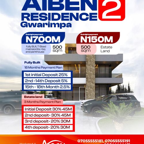 Discover Luxury Living at AIBEN Residence 2, Gwarinpa